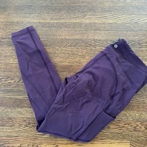 Lululemon Leggings Purple Pockets Size 10